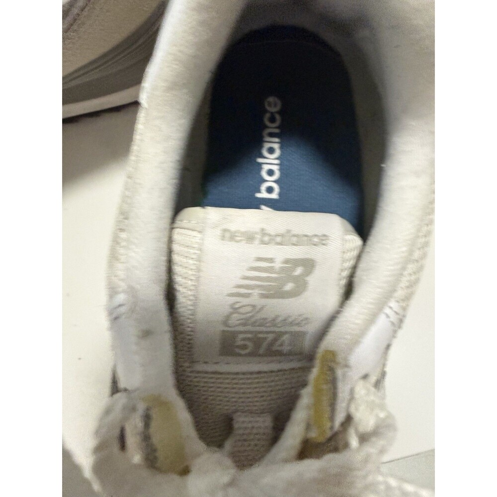New Balance 574 Core Women’s 7 Nimbus Cloud White Suede Mesh Sneakers WL574EVW - Picture 6 of 16